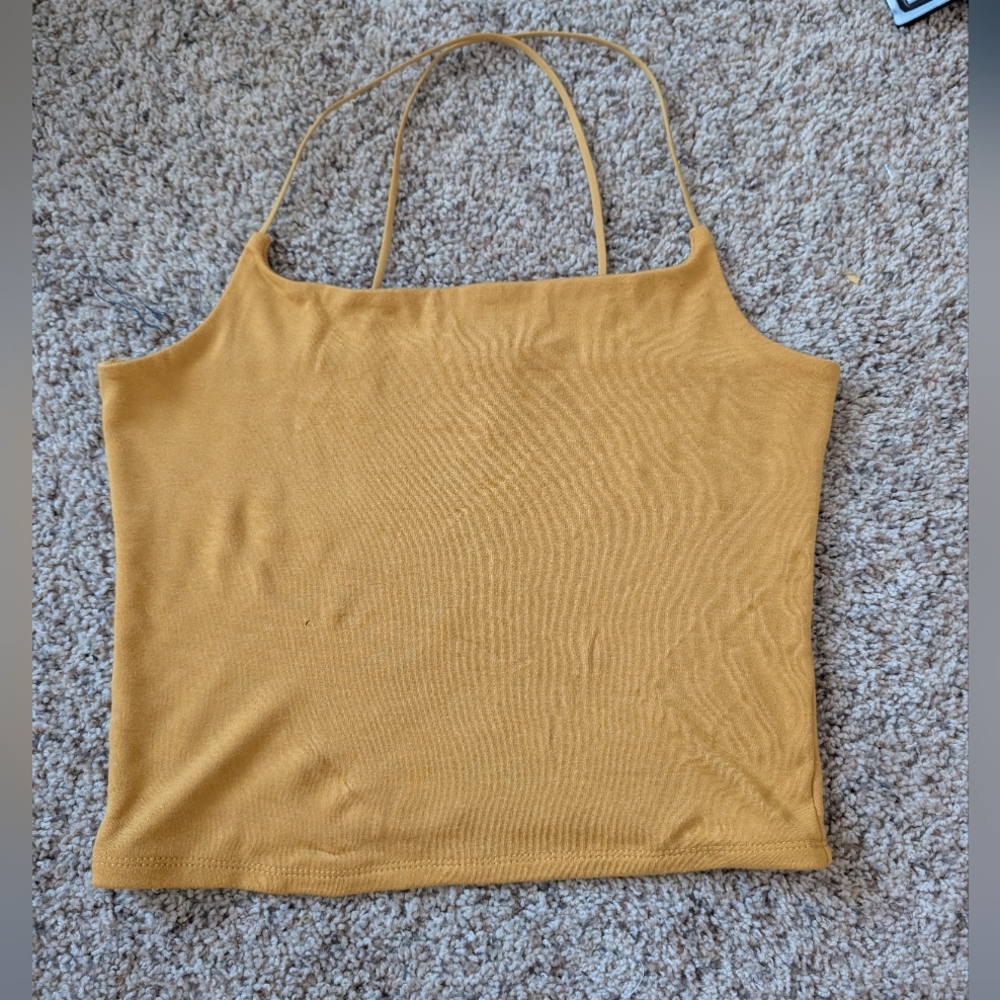 Spaghetti Strap Crop Cross Back